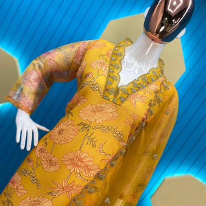 Robes pour femmes Costume droit en rayonne et coton avec Dupatta pour vêtements de fête de l'exportateur et du fabricant indiens - Product Image 1
