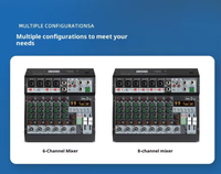 Console de mixage audio BHA M8X 8 canaux avec 99 effets DSP intégrés, USB, Bluetooth, alimentation fantôme 48V, OEM, Nouveauté 2026