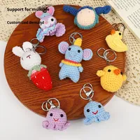 Usine fait à la main Crochet Animal pendentif porte-clés mignon et créatif dessin animé modèles en peluche porte-clés jouets