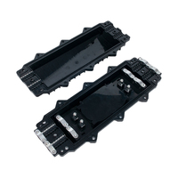 96 Core FTTH Inline Fiber Optic Splice Closure 2 2 PC/ABS/PP Material Options Max 4 Trays Mechanical Sealing Joint Box