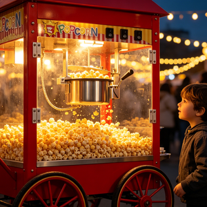 Machine à Popcorn Commerciale Sphérique Automatique avec Moteur Électrique et Capacité de Production de Popcorn - Product Image 3