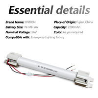 Baterai Lampu Darurat JINTION 3.6V 2200mAh NiMH 3 Sel AA Stick Pengganti Langsung untuk 9005254