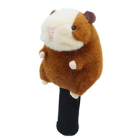 Housse de tête de club de golf en peluche et tricotée motif Capybara pour No. 3 & No. Conception de protection 5 Woods