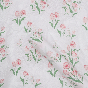 Papier d'emballage floral exquis style campagnard, motif tulipes de printemps, pour emballage de fleurs et DIY - Product Image 2