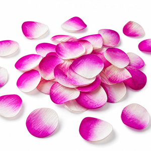 Pétales <span class=keywords><strong>de</strong></span> rose artificiels en papier, confettis avec couleur et taille personnalisées en usine pour la vente en gros, fournitures pour mariages et fêtes - Product Image 1