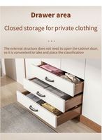 Armoire de chambre multi-styles en bois, style nordique moderne, meuble de rangement pour vêtements, placard de chambre en MDF recouvert de PVC