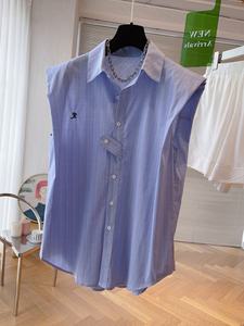 <span class=keywords><strong>Camicia</strong></span> da <span class=keywords><strong>Donna</strong></span> Estiva 2026 Nuova Collezione, Design a Righe Senza Maniche, Vestibilità Ampia, per il Commercio all'Ingrosso - Product Image 2