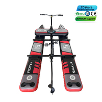 Vélo aquatique gonflable de loisirs avec siège réglable en hauteur, poignée confortable pour les jeunes et les adultes, idéal pour la détente au lac ou au parc