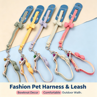 Ensemble laisse tressée pour chien et harnais de poitrine réglable, poignée rembourrée anti-torsion, kit de promenade pour chiens de taille moyenne à grande