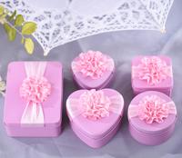 Vide coeur forme étain cookie mariage boîte à bonbons rond menthe cadeau boîtes cas métal faveur de mariage boîte en fer blanc pour cadeau