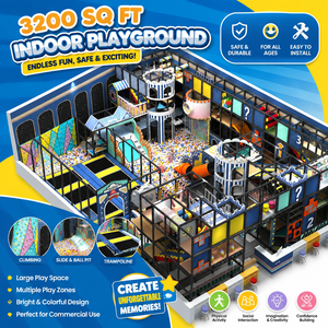 High Capacity Indoor Playground with <b>Slide</b> Climbing Structure for <b>Large</b> Shopping Malls - Product Image 1