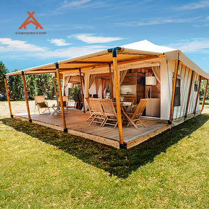 เต็นท์รีสอร์ทหรูหรา Kawagebo Kamp (KK) ขนาด 20' x 26' รุ่น PVDF สำหรับแกลมปิ้ง ซาฟารี พร้อมห้องน้ำในตัว - Product Image 3