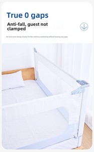 Rifornimento della fabbrica all'ingrosso regolabile in metallo doppio lato binario Guardrail per bambini per letti singoli doppi maschio femmina culle babinc - Product Image 6