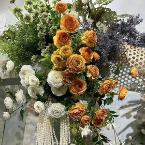 Fleurs artificielles de clématites suspendues, plantes décoratives tropicales pour la forêt tropicale, pour la photographie de mariage, la décoration de la maison - Product Image 1