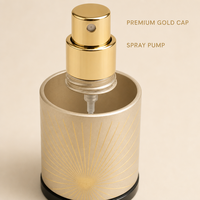 Flacon de parfum de voyage vide 35 ml, style stylo, noir, atomiseur rechargeable avec capuchon argenté, vente en gros, logo personnalisé