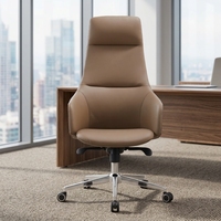 Chaise de bureau de direction moderne en cuir PU de luxe avec base pivotante réglable en hauteur et cadre métallique pour usage scolaire