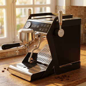 Semi-<b>Automatic</b> Espresso <b>Coffee</b> Maker 1500W Stainless Steel Electric Household Brew System Italian Style Cafe Equipment - Product Image 1