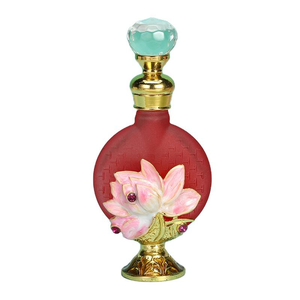 Botella de Perfume Vacía de 10 ml, con Tapa Redonda Plana de Cristal con Diseño de Margarita, para Aceites Esenciales y Perfumes - Product Image 3