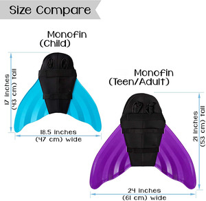 High Quality Mermaid Monofin Swim Fins Custom <strong>Silicone</strong> Swim Flipper for Adults Kids New Fashion Mermaid Swim Gear for Boys Girls - Product Image 6