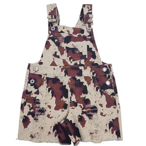 Overol Corto para Niños, <span class=keywords><strong>Ropa</strong></span> de Verano para Jóvenes, Mono Vaquero Unisex con Estampado Desgastado, Pantalones Cortos de Mezclilla - Product Image 2