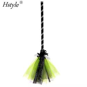 Hstyle 마녀 빗자루 플라스틱 할로윈 소품 코스프레 마녀 빗자루 소품 그물 원사 마녀 비행 빗자루 할로윈 코스프레 호의 - Product Image 5