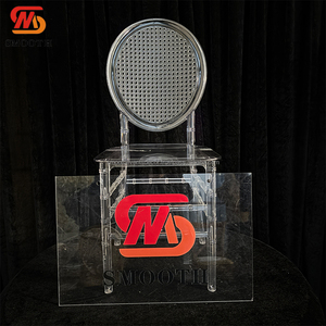 SMOOTH Factory Wholesale Chiavari Transparent Mesh Backrest <b>Dining</b> Acrylic Resin <b>Chair</b> For Party Events - Product Image 4