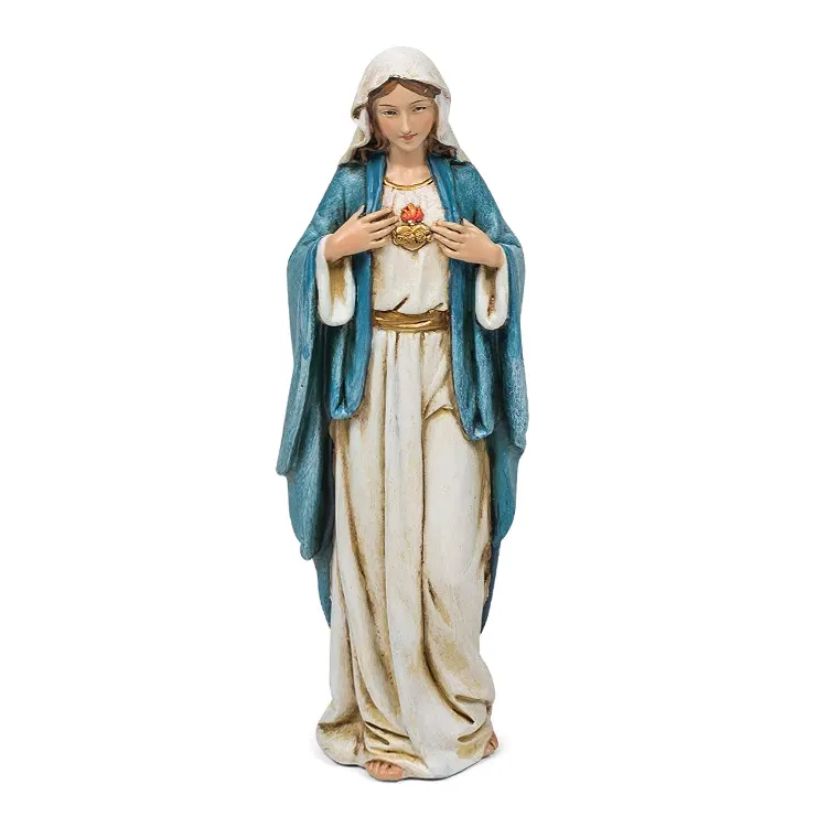 Полимерная статуя Богородицы, католические <span class=keywords><strong>украшения</strong></span>, оптовая продажа, католические религиозные предметы