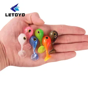 Letoyo isca de pesca artificial, isca de pesca macia, 3g, 45mm, para peixe, mandarim