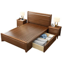 Ensembles de meubles de chambre à coucher de style chinois en gros - Faciles à assembler, modèles en bois surdimensionnés, cadre de lit moderne