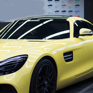 WRAPMASTER 1,52*18m 5 * 59FT Super Gloss PET Liner <span class=keywords><strong>Chane</strong></span> * Envoltura de vinilo para coche amarillo Capucha Envoltura de vinilo brillo - Product Image 2