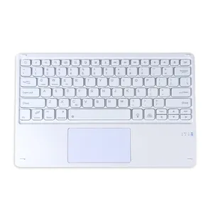 Keyboard pc kustom mini populer kualitas baik Keyboard nirkabel Keyboard eksternal Trackpad kompatibel untuk ipad