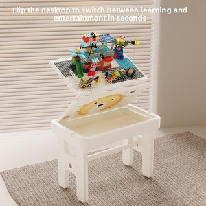 Mesa <span class=keywords><strong>de</strong></span> Bloques <span class=keywords><strong>de</strong></span> Construcción Plegable Multifuncional con Temática Deportiva para Edades <span class=keywords><strong>de</strong></span> 0 a 3 Meses, Plástico, No Requiere Ensamblaje - Product Image 3