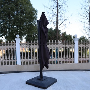 Piscine Aluminium 2 Tiers Carré Patio Parapluie Couverture Supérieure Suspendu Décalage Cantilever Parapluie avec Lumières - Product Image 6
