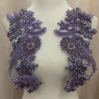 Corsage Corset en Tissu Brodé de Cristaux, Paillettes Florales, Strass et Perles