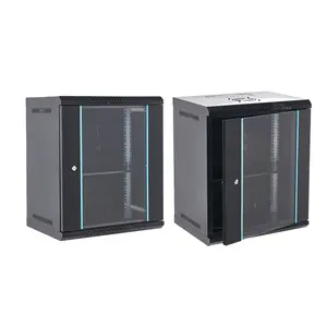 Fábrica CE RHOS Montaje en pared 19 pulgadas Routers Telecom Switches Data 12U Rack Gabinete de red montado en la pared