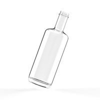 Decantador de Vidrio Extra-Flint Personalizado de 500ml, 700ml, 750ml, Botella Redonda Clásica para Licores con Cierre de Rosca