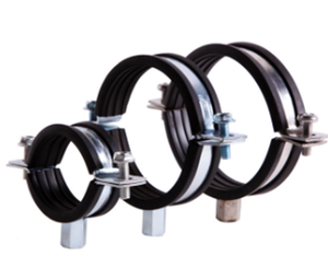 Attache en acier inoxydable pvc, support de tuyau doublé de caoutchouc, pince de suspension en caoutchouc - Product Image 4
