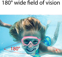 Lunettes de natation souples en silicone pour enfants avec verres en polycarbonate - Anti-buée, étanches, protection UV à 95 %, emballage en boîte PP pour 3-12 ans