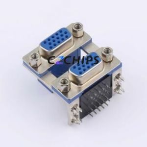 HYCW56-VGA30B-195B D-Sub/VGA Connector Bent Lead Through Hole Connector High Density D-Sub Female 30P Right Angle Insert - Product Image 1