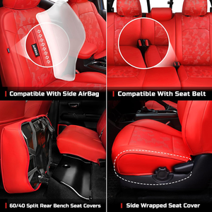 Coprisedili <span class=keywords><strong>Auto</strong></span> Modificati Accessori Interni <span class=keywords><strong>Auto</strong></span> 2016-2023 Parti Taco per Toyota Tacoma 4a Generazione Set Completo Coprisedili in Pelle - Product Image 2