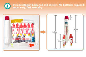 Fabricant de jouets ODM/OEM BIG BANG SCIENCE, kit de fusée à propulseur cosmique, jouet éducatif pour enfants sur le thème de l'espace STEAM - Product Image 5