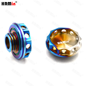 HRMin Hochleistungs-Motorrad-Getriebeöltankdeckel in Burnt Blue mit Schraubverschluss und Kraftstofftankdeckel - Product Image 4