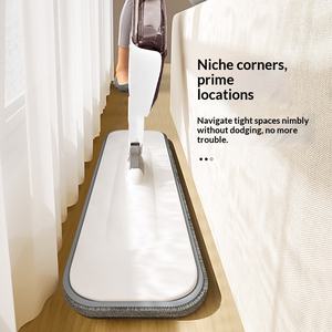 Serpillère pulvérisatrice automatique en microfibre avec manche en acier inoxydable, serpillère paresseuse pour nettoyage, désinfection, utilisation humide et sèche, serpillère plate à double usage - Product Image 3