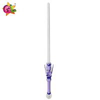 Bâton magique lumineux en plastique avec 10 lumières, motif Pégase ailé, épée, baguette et boule magique, bleu et violet clignotant, pour enfant