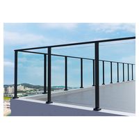 Prima – Balustrade élégante en verre trempé avec support de fixation pour escaliers intérieurs et étages en mezzanine