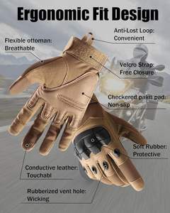 OEM Vollfinger-Renn handschuhe für Männer Frauen Winter Tactical Bike Workout-Handschuhe Touchscreen Anti-Rutsch-Palm kissen für den Außenbereich - Product Image 5