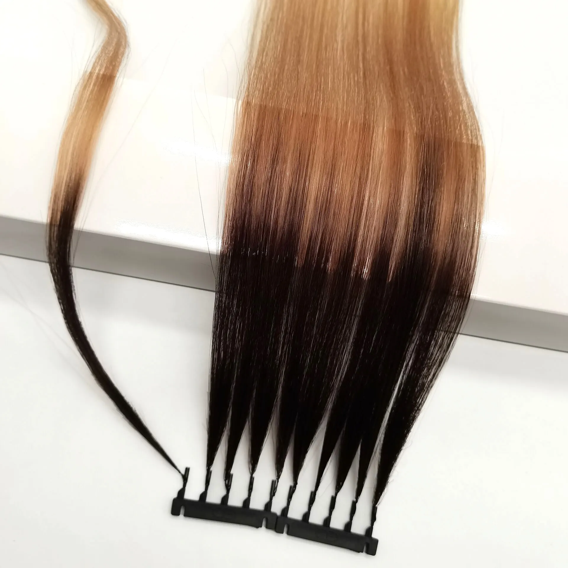 Extensões de cabelo de penas 6d 20 minutos para uma cabeça cheia Extensões de cabelo de ponta de queratina de rolo maior desenhado duplo