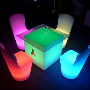 Chaise de bar moderne en plastique pour la maison, l'extérieur, l'hôtel, les chaises de banquet, chaise de salle à manger Sedef <span class=keywords><strong>Simon</strong></span> avec éclairage RVB - Product Image 4