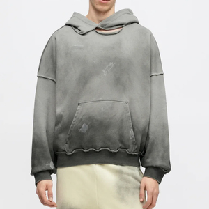 Hoodies unisexes en molleton épais et confortable, coupe courte, en coton, lavage enzymatique, style French Terry, pour fabricants de vêtements d'hiver - Product Image 1