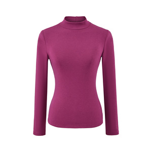 Maglia Termica da <span class=keywords><strong>Donna</strong></span> a Maniche Lunghe con Collo Alto, Aderente, Foderata in Pile, Tinta Unita, Lunghezza Regolare - Product Image 5